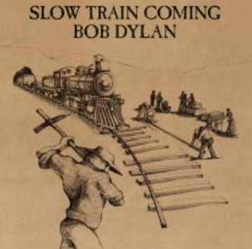Album cover of Slow train coming, by Bob Dylan. Snapshot from bobdylan.com.