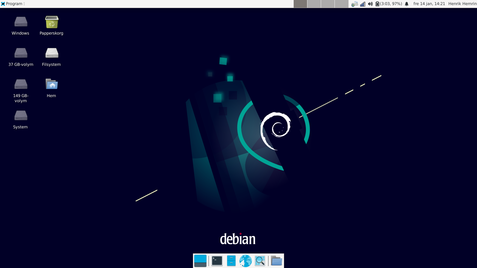 Screenshot of my Debian 11 Bullseye Xfce
